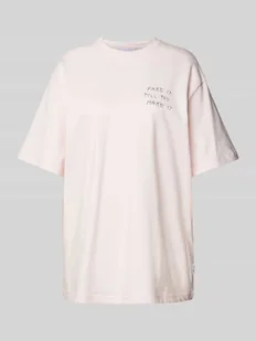 T-shirt z wyhaftowanym napisem model ‘AARON LIFE’ - Koszulki męskie - miniaturka - grafika 1
