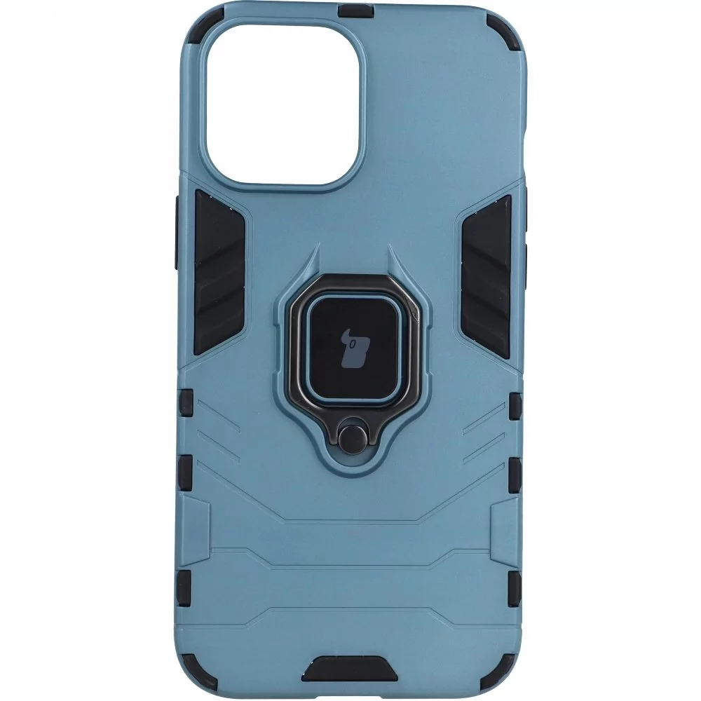 Bizon Etui Case Armor Ring iPhone 13 Pro Max niebieskie BCARIP13PMBL