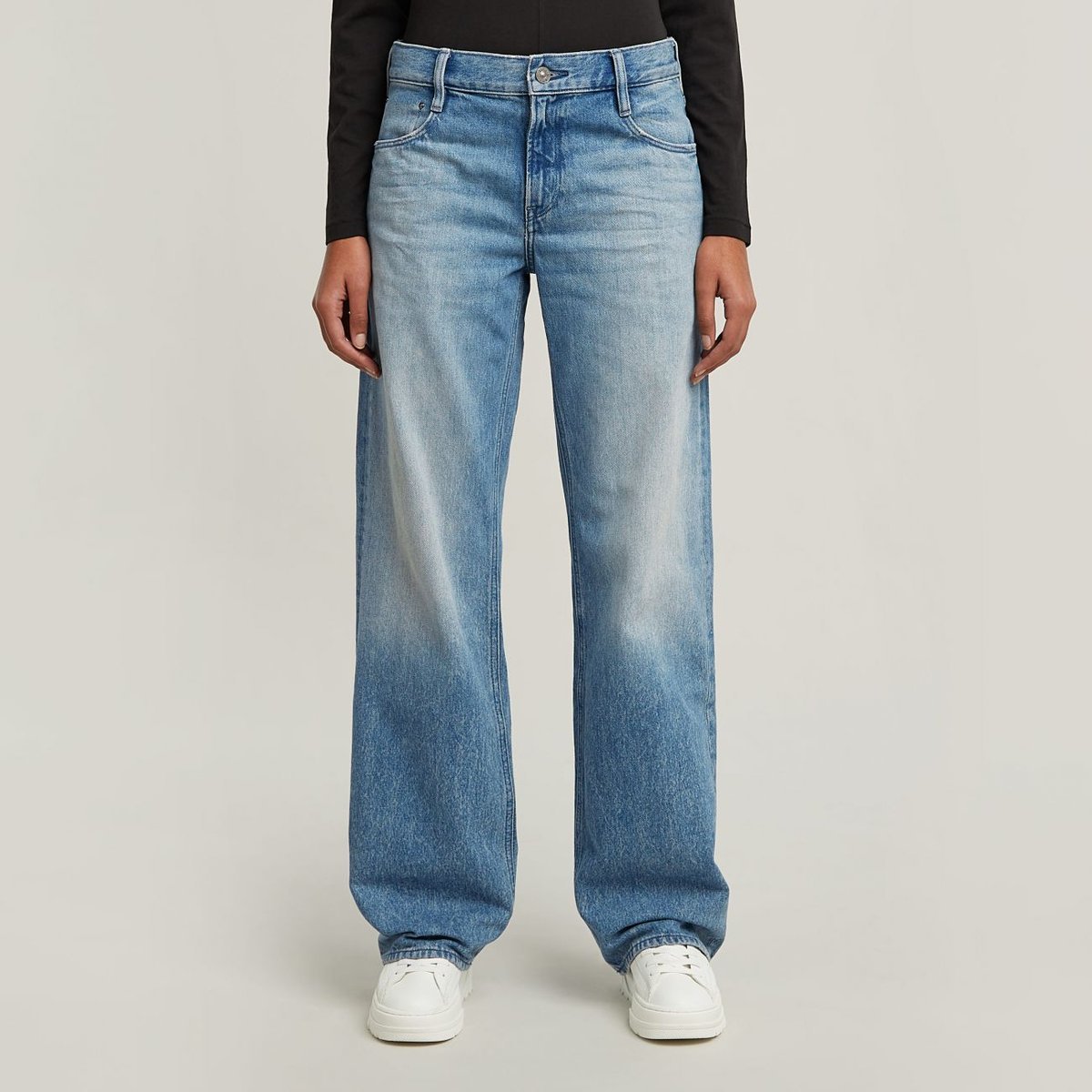 jeansy damskie g-star d22889-d436 judee loose c947 sun faded air force niebieski