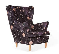 Fotele - Fotel Uszak noc gwiazdy księżyc GWIAZDOZBIÓR - miniaturka - grafika 1