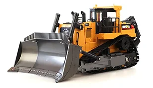 Amewi 22518 RC gąsienica planierska 1:24 Scale, zdalnie sterowana, 2,4 GHz, RTR z pilotem zdalnego sterowania, baterią i ładowarką, żółty - Zabawki zdalnie sterowane - miniaturka - grafika 1