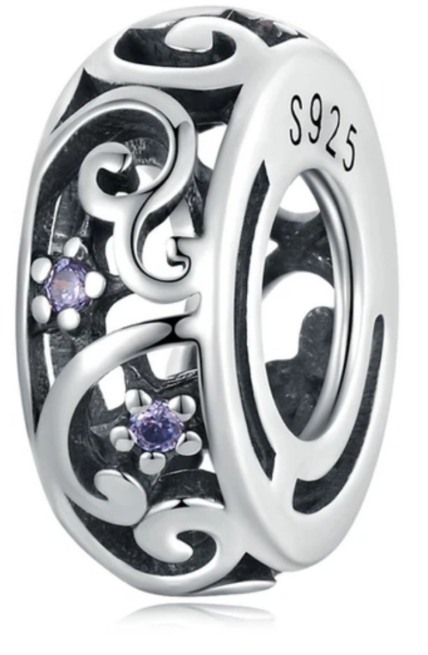 Charms Zawieszka Srebrna 100% Srebro S925 925 Kwiaty Kwiatek