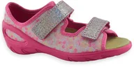 Buty dla dziewczynek - Dziewczęce kapcie z otwartymi paluszkami Befado 063X015 Sunny - miniaturka - grafika 1