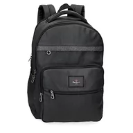 Koszulki i topy damskie - Pepe Jeans Krótki Plecak na laptopa podwójna przegroda regulowana, 15,6" Czarny 31 x 44 x 15 cm Bawełna i Poliester 20,46 l - miniaturka - grafika 1
