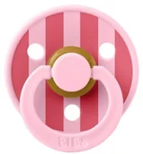 Smoczki uspokajające - BIBS STUDIO COLOUR BABY PINK/CORAL Smoczek uspokajający kauczuk Hevea, roz M, FLOWPACK - miniaturka - grafika 1