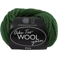 Pasmanteria - Creativ Company, Włóczka wełna Oeko-Tex Zielona, 50 g - miniaturka - grafika 1