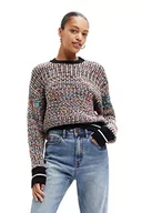 Swetry damskie - Desigual Women's Black JERS_DUA 2000 sweter damski, L - miniaturka - grafika 1