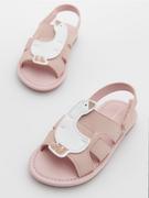 Buciki dla niemowląt - Reserved - Sandały z aplikacją - pastelowy róż - miniaturka - grafika 1