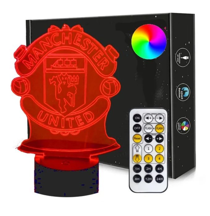 LAMPKA 3D LED FC MANCHESTER UNITED USB / PILOT RGB