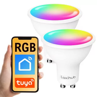 Inteligentna żarówka RGB WiFi GU10 Tuya Laxihub X2 - Świetlówki - miniaturka - grafika 1