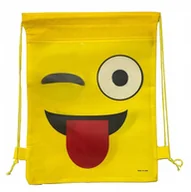 Torby szkolne - WOREK do przedszkola EMOTIKONKI na kapcie obuwie buty na zmianę plecaki - miniaturka - grafika 1