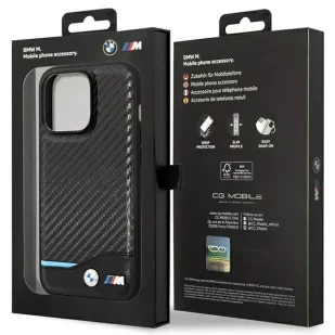 Etui na telefon BMW BMHMP14L22NBCK do Apple iPhone 14 Pro 6,1" czarny/black Carbon MagSafe - Etui i futerały do telefonów - miniaturka - grafika 8