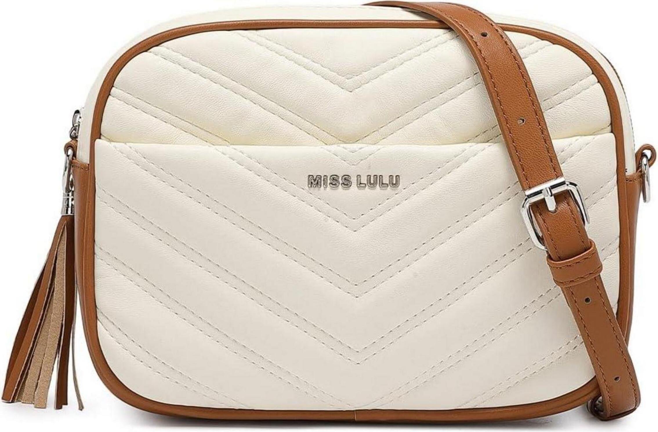 Torebka damska na ramię Mała torebka crossbody ze skórypoliuretan Regulowany pasek 4 przegrody