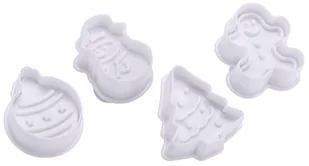 Wykrawaczki plastikowe STEMPLE 4szt.pieczątki - Formy do ciast - miniaturka - grafika 1