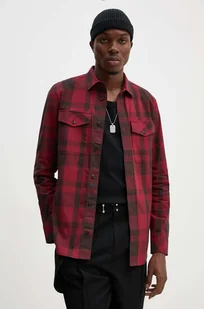 G-Star Raw koszula bawełniana męska kolor czerwony regular z kołnierzykiem klasycznym D24963-D412 - Koszule męskie - miniaturka - grafika 1