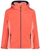 Kurtki i płaszcze dla dziewczynek - CMP - Kid G Jacket Fix Hood Detachble Inn.Jacket, Girl, Campari, 104 - miniaturka - grafika 1