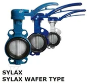 Zawory i kraniki - Przepustnica międzykołnierzowa PN16 DN 50, korpus GGG40, dysk ze stali nierdzewnej SS316, uszczelnienie EPDM, dźwignia ręczna, seria SYLAX - miniaturka - grafika 1