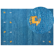 Dywany - Dywan wełniany 160x230 cm niebieski CALTI - miniaturka - grafika 1