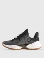 Sneakersy męskie - 4F Niskie buty do sportów halowych Destroyer męskie - czarno-białe 40 - miniaturka - grafika 1