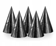 Gadżety na imprezę - Czapeczki holograficzne, czarne 10 szt - miniaturka - grafika 1