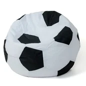Fotele i pufy dla dzieci - Pufa worek GO GIFT Piłka 3 Biało-czarny XXL 140 cm - miniaturka - grafika 1