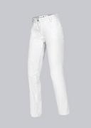 Spodnie damskie - BP 1734-130-0021-52n chinosy damskie, z kieszeniami, 205,00 g/m² czysta bawełna, białe, 52 N - miniaturka - grafika 1