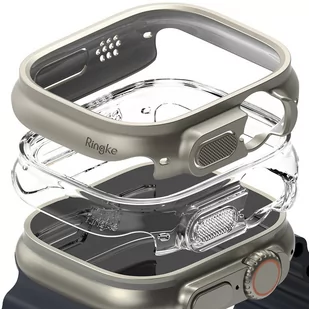 Etui Ringke Slim 2-pack do Apple Watch Ultra (49 mm) Clear & Titanium Grey - Akcesoria do smartwatchy - miniaturka - grafika 1