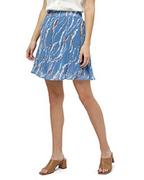 Spódnice - Minus Damska krótka spódnica Rikka Mia, Dżinsowa niebieska grafika nadruk, 40 - miniaturka - grafika 1