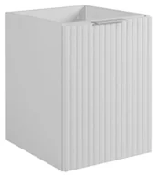 Szafki łazienkowe - Ryflowana biała szafka pod umywalkę 40 cm W9-T33 - miniaturka - grafika 1