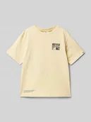 Koszulki dla chłopców - T-shirt z nadrukiem z logo - miniaturka - grafika 1