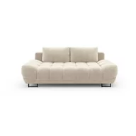 Sofy i kanapy - Beżowa 3-osobowa sofa rozkładana z aksamitnym obiciem Windsor & Co Sofas Cirrus - miniaturka - grafika 1
