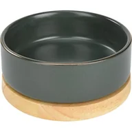 Miski dla psów - WIĘCEJ Ceramiczna miska do jadalni szary 350 ml - miniaturka - grafika 1