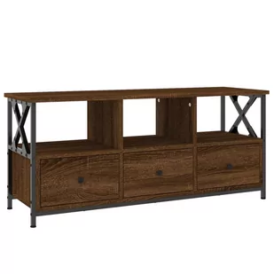 Szafka pod telewizor, brązowy dąb, 102x33x45 cm Lumarko! - Szafki RTV - miniaturka - grafika 3