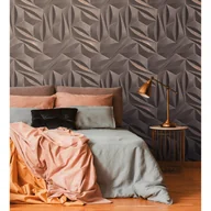 Tapety - Tapeta panoramiczna Metropolitan 3D geometryczna brązowa 159 x 280 cm - miniaturka - grafika 1