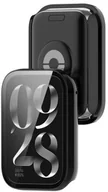 Akcesoria do smartwatchy - Bizon Etui ze szkłem do zegarka Case+Glass Watch do Xiaomi Mi Smart Band 9 Pro, czarne - miniaturka - grafika 1