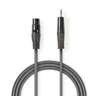 Kable - Nedis COTH15300GY15 kabel audio 1,5 m XLR (3-pin) Szary - miniaturka - grafika 1