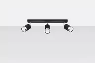 Lampy sufitowe - Sollux Lighting Plafon NERO 3 czarny/chrom - miniaturka - grafika 1