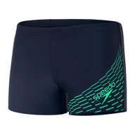 Kąpielówki męskie - Męskie Bokserki kąpielowe SPEEDO MEDLEY LOGO ASHT AM 8-11354H135 – Niebieski - miniaturka - grafika 1