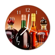 Naklejki na drzwi i meble - Zegar szklany okrągły Alkohole - miniaturka - grafika 1