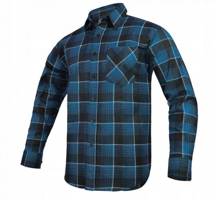 Koszula Flanelowa Męska 100% Bawełna Rozmiar 45