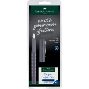 Pióro wieczne Grip 2010 Harmony M mix +naboje nieb - Faber Castell - Pióra wieczne - miniaturka - grafika 1