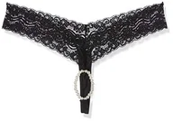 Majtki damskie - Cottelli Collection bielizna stringi z perłami, 81 g - miniaturka - grafika 1