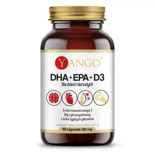 YANGO Yango DHA EPA D3 60 k dla dzieci i dorosłych YA0145 - Suplementy naturalne - miniaturka - grafika 2