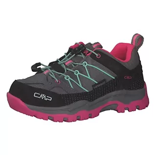 Buty dla chłopców - CMP Kids Rigel Low Trekking Wp Walking Shoe, Cemento-Pink Fluo, 35 EU, Cemento Pink Fluo, 35 EU - grafika 1