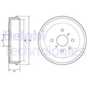 Bębny hamulcowe - Bęben hamulcowy Delphi BF506 - miniaturka - grafika 1