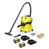 Odkurzacze przemysłowe - KARCHER WD 4-18 Dual Battery Set - miniaturka - grafika 1