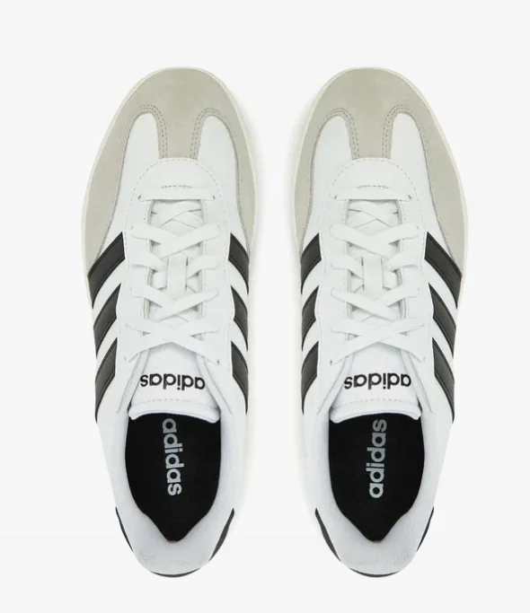 ADIDAS BARREDA TENISÓWKI MĘSKIE KREMOWE Z CZARNYMI PASKAMI 43 1/3 16PA