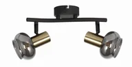 Lampy ścienne - Lauree - listwa 2 płomienna czarny mat/złoty 841402-32 - miniaturka - grafika 1