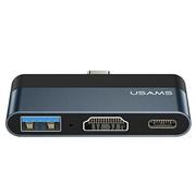 Huby USB - Usams Adapter Hub Usb-c Usb Hdmi Pd Do Mac Mini M1 - miniaturka - grafika 1