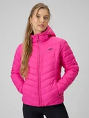 Kurtki damskie - 4F Kurtka z wypełnieniem syntetycznym damska - różowa XS - miniaturka - grafika 1